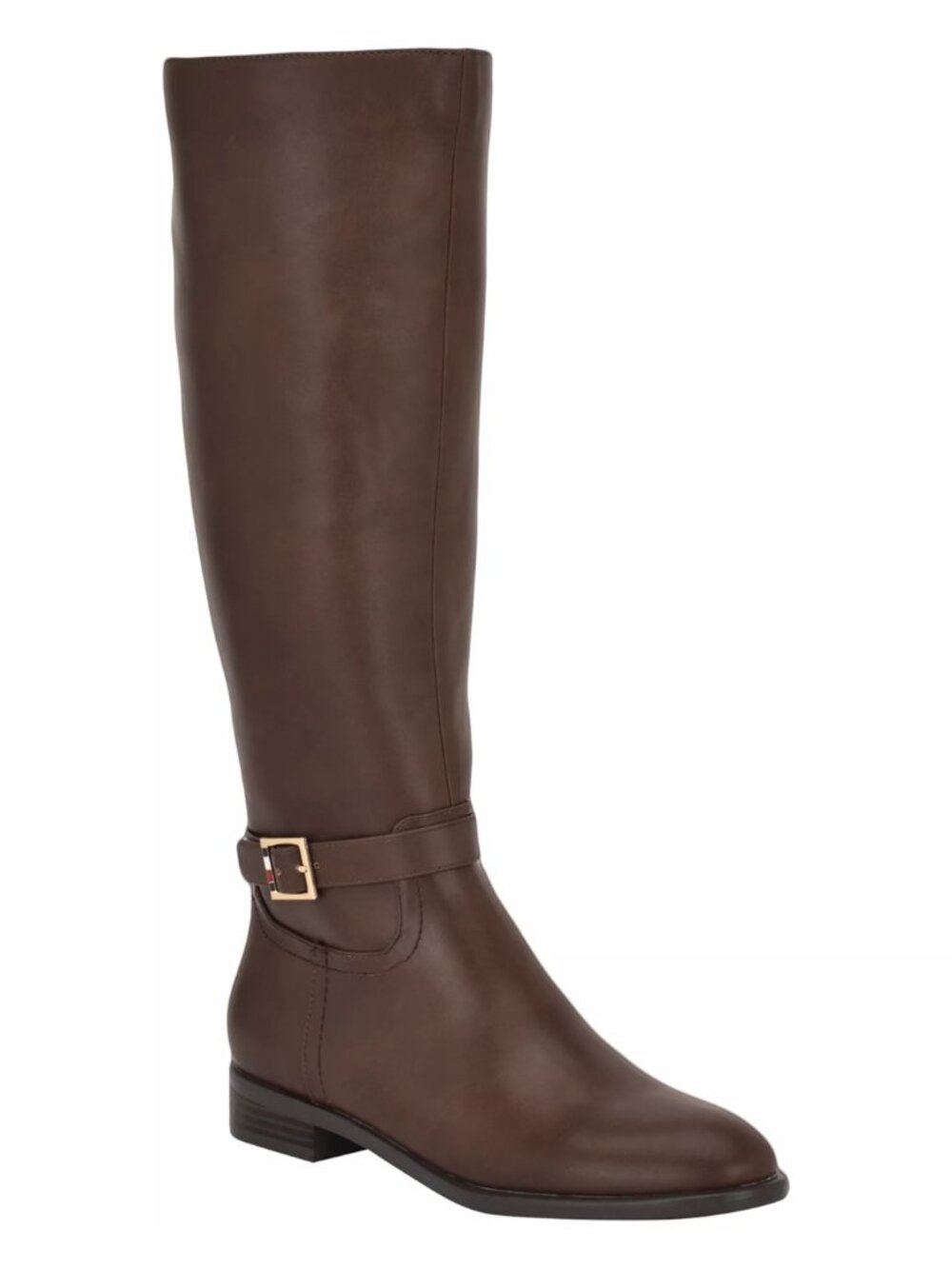 Tommy Hilfiger Mireya Wide Calf Riding Boots Dark Brown Size 5.5M NWT